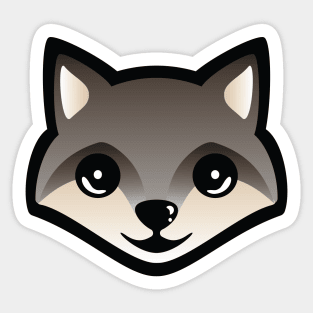 Gray Wolf Pup Sticker